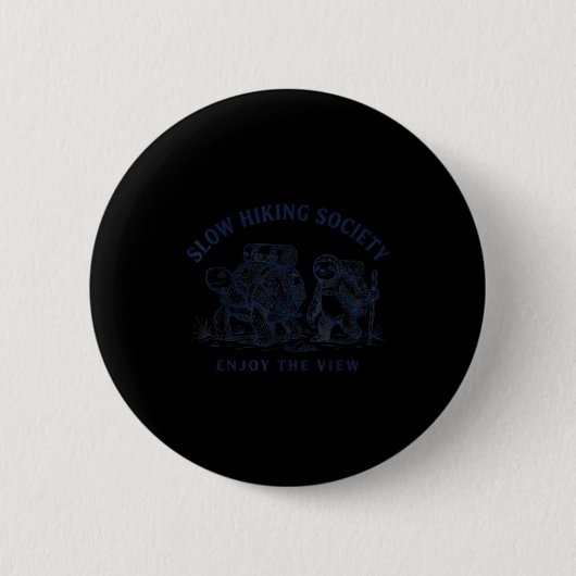 Langzaam wandelgenootschap geniet van de uitzicht  ronde button 5,7 cm (Voorkant)