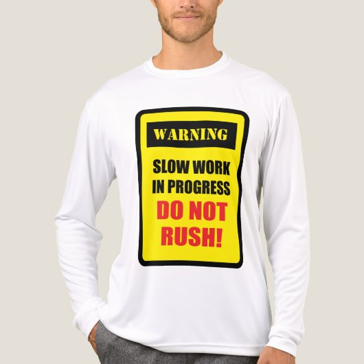 Langzaam werk in uitvoering Tri-Blend shirt (Voorkant volledig)