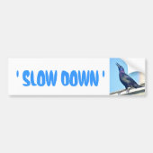 Langzame Bumpersticker vogel (Voorkant)
