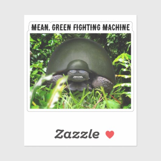 Langzame Commando Schildpad Sticker (Vel)