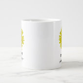 Langzame dag Gele andelion Vloer elke tekst Grote Koffiekop (Voorkant)