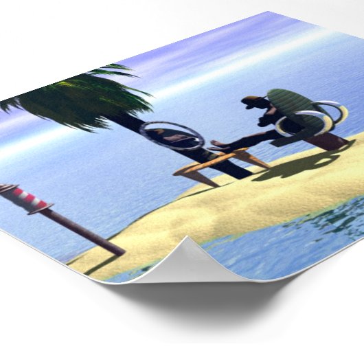 Langzame dag in de winkel poster (Hoek)