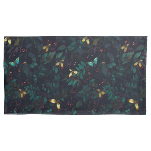 Langzame insecten op donkere vloed kussensloop (Voorkant-Links)