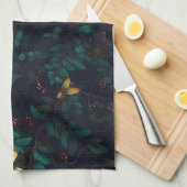 Langzame insecten op donkere vloed theedoek (Quarter Fold)