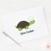 Langzame kookplaat ovale sticker (Envelop)