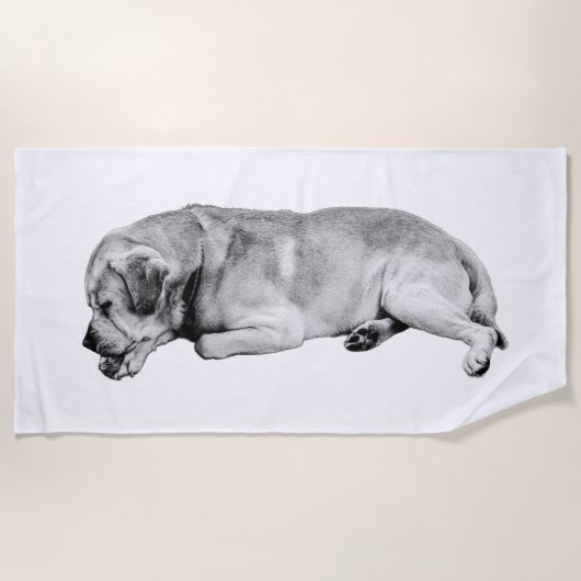 Langzame kust, vrolijke Botten Strandlaken (Voorkant)