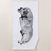 Langzame kust, vrolijke Botten Strandlaken (Voorkant)