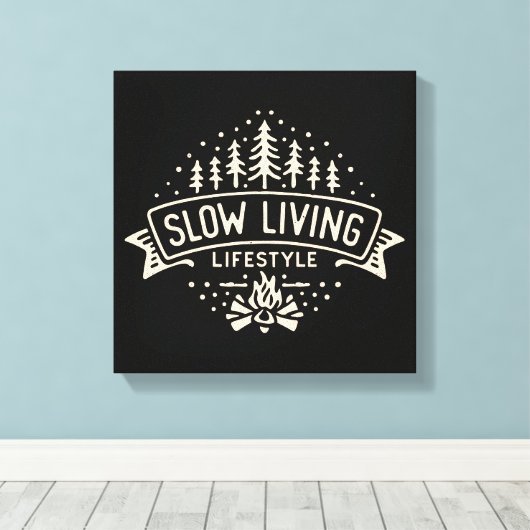 Langzame levensstijl canvas afdruk (Insitu (Houten vloer))