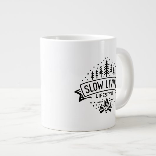 Langzame levensstijl grote koffiekop (Voorkant rechts)