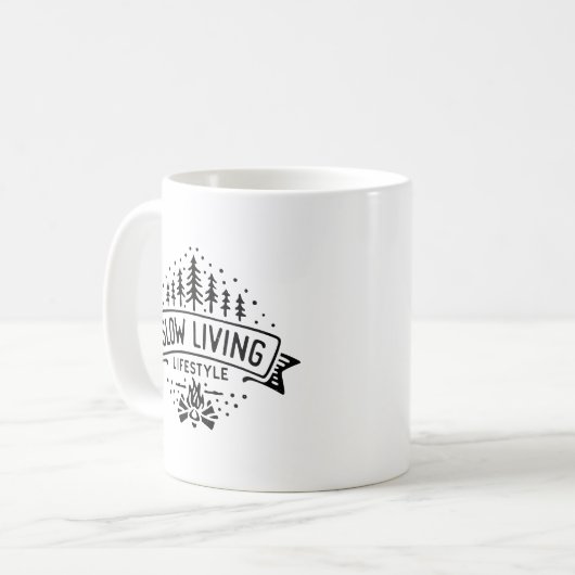 Langzame levensstijl koffiemok (Voorkant links)