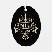 Langzame levensstijl metalen ornament (Voorkant links)