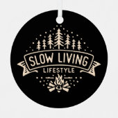 Langzame levensstijl metalen ornament (Voorkant)