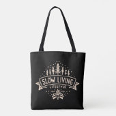 Langzame levensstijl tote bag (Achterkant)