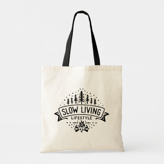 Langzame levensstijl tote bag (Achterkant)