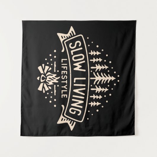 Langzame levensstijl wandkleed (Voorkant (horizontaal))