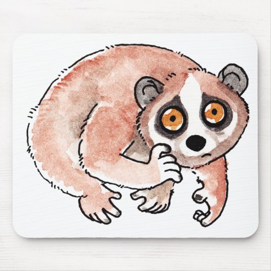 Langzame Loris Mousepad Muismat (Voorkant)