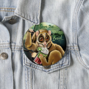 Langzame Loris Smoothie Ronde Button 4,0 Cm