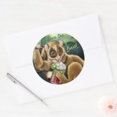 Langzame Loris Smoothie Ronde Sticker (Envelop)