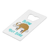 Langzame maar zeker grappige sleuf creditkaart flessenopener (Voorkant Gekanteld)