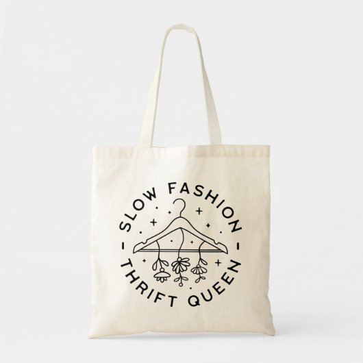 Langzame mode kringloopkoningin esthetisch tote bag (Voorkant)