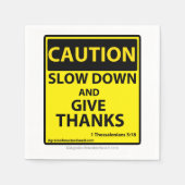 Langzame omlaag geeft bedankt servet (Voorkant)