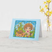 Langzame omlaag_Wenskaart Kaart (Gele Bloem)