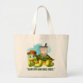 LANGZAME SIPS EN CHILL VIBES GROTE TOTE BAG (Voorkant)