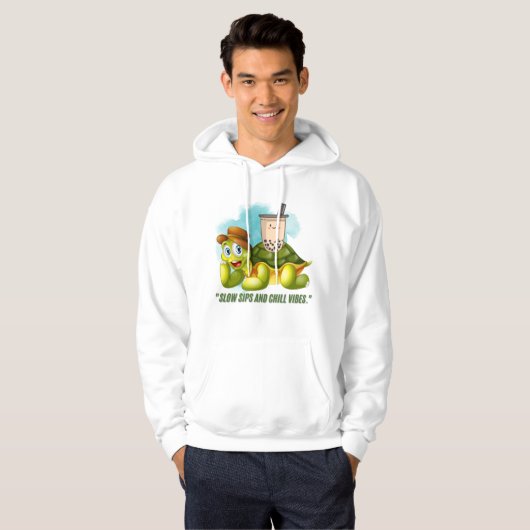 LANGZAME SIPS EN CHILL VIBES HOODIE (Voorkant volledig)