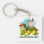 LANGZAME SIPS EN CHILL VIBES SLEUTELHANGER (voorkant)