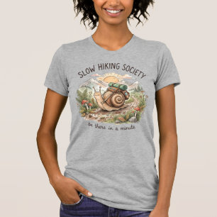 Langzame Slak “Wees er over een minuut” Grappige W T-shirt