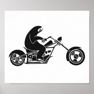 Langzame sleuf op een snelle bike poster