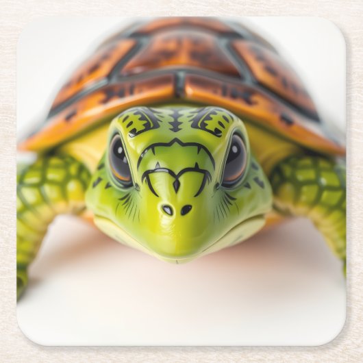 Langzame & Stabiele Schildpadvibes Kartonnen Onderzetters (Voorkant)