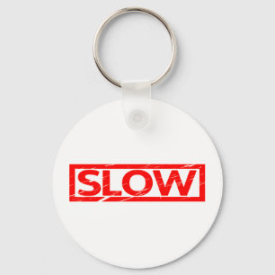 Langzame stempel sleutelhanger