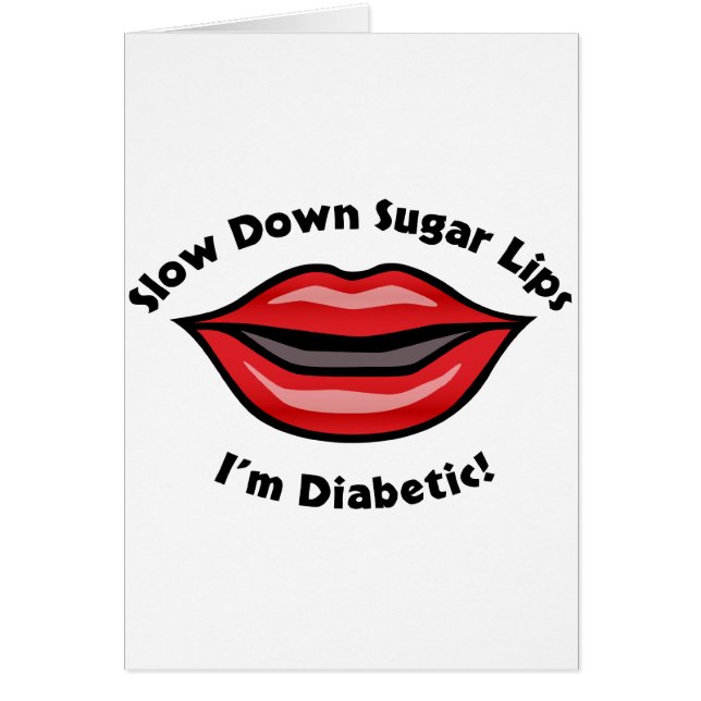 Langzame suikerlippen, ik ben diabetisch (Voorkant)