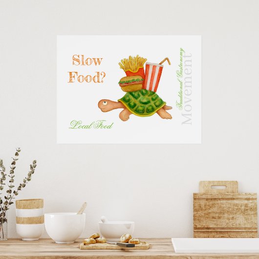 Langzame voeding poster (Keuken)