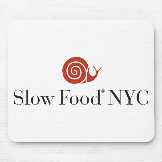 Langzame voedselNYC-logo Muismat (Voorkant)