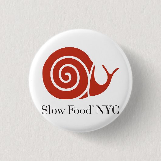 Langzame voedselNYC-logo Ronde Button 3,2 Cm (Voorkant)