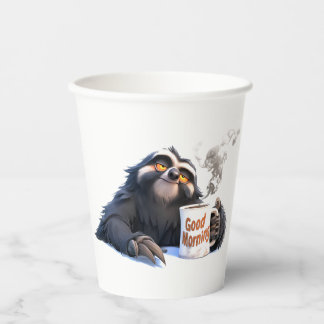 Langzamer en nip: Goedemorgen met een luiaard Papieren Bekers