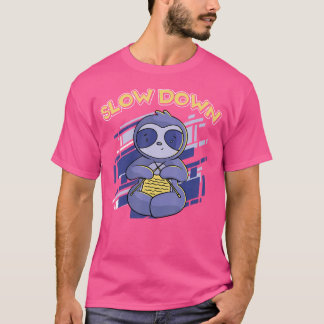 Langzamer Grappige Luiaard Breiliefhebber T-shirt