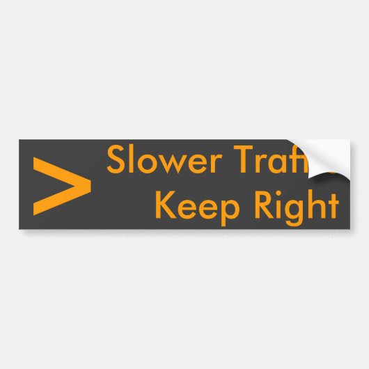 Langzamer TrafficKeep right - Gepersonaliseerd Bumpersticker (Voorkant)