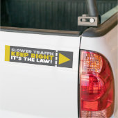 Langzamer verkeer houdt de juiste wet! Bumperstick Bumpersticker (Op Truck)