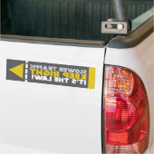 Langzamer verkeer houdt recht weerspiegelde Zelfkl Bumpersticker (Op Truck)
