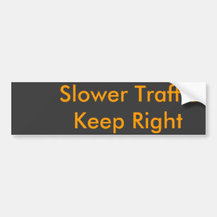 Langzamer verkeerRechts houden Bumpersticker