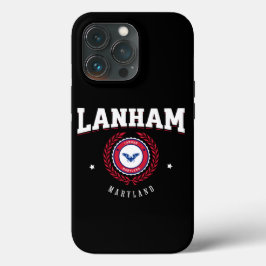 Lanham Maryland Red en White Case-Mate iPhone Case