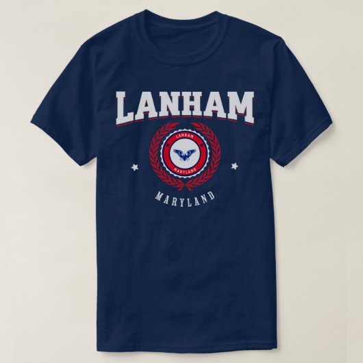 Lanham Maryland Red en White T-shirt (Design voorkant)