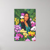 Lani in orchids canvasprint canvas afdruk (Voorkant)