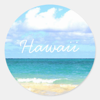 lani kai beach in Hawaii Ronde Sticker