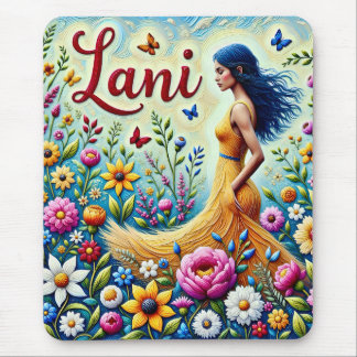 LANI ~  MEISJE BLOEMEN ~ Mousepad Muismat