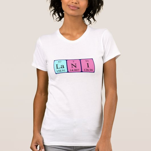 Lani periodieke lijstnaam shirt (Voorkant)