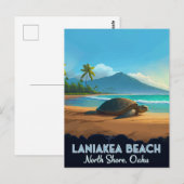 Laniakea Beach Haleiwa Oahu Hawaii Schildpad Briefkaart (Voorkant / Achterkant)